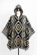 Ecuadorian Alpaca Hooded Poncho Medium